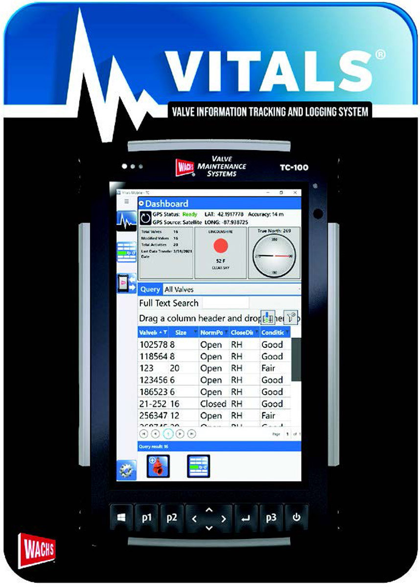 Wachs Vitals Software Offers Precise Controlling and Recording for Valve Maintenance