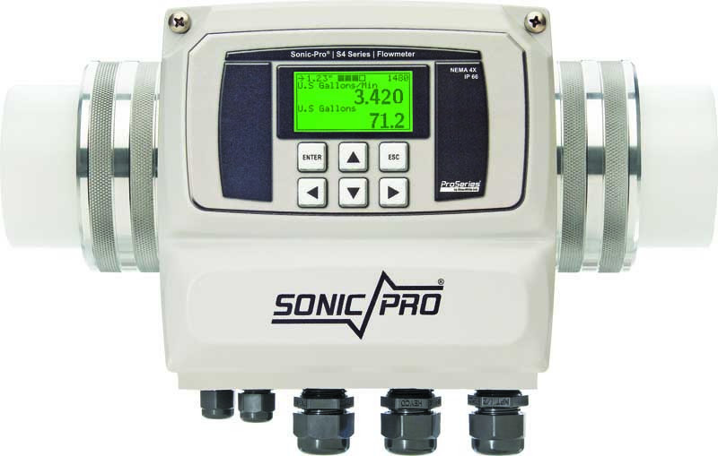 Blue-White in-line flowmeter