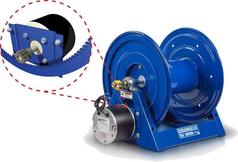 COXREELS motorized hose reel