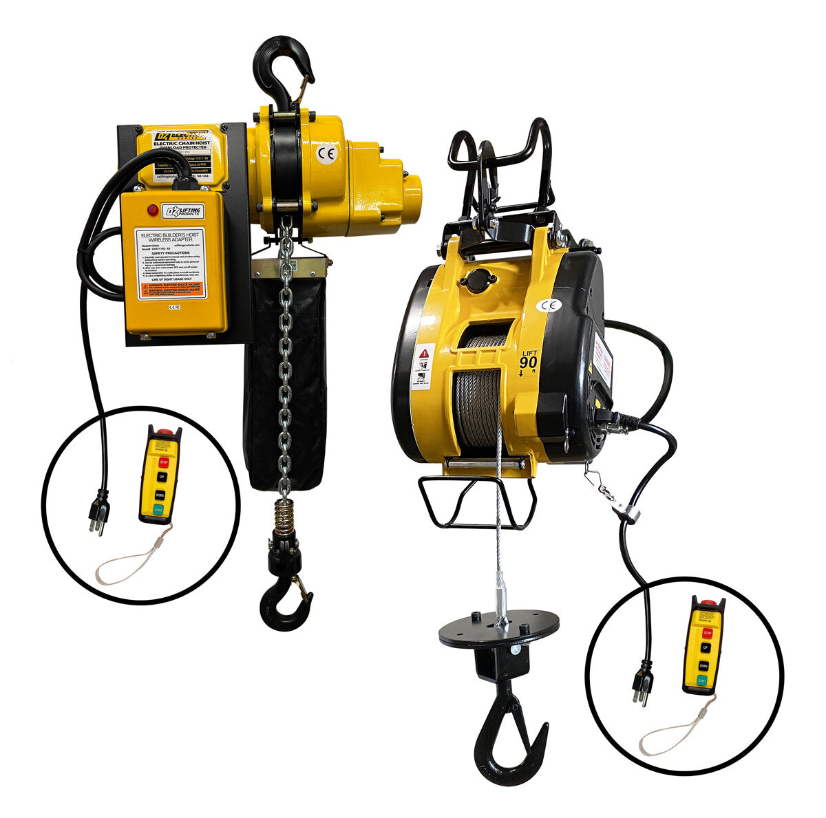 Electric series wireless hoists