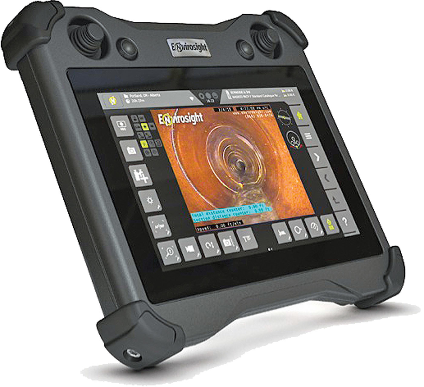 Envirosight VC500 controls for ROVVER X sewer crawler