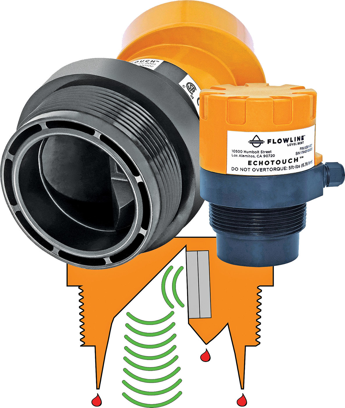 Flowline EchoTouch reflective ultrasonic liquid level sensors