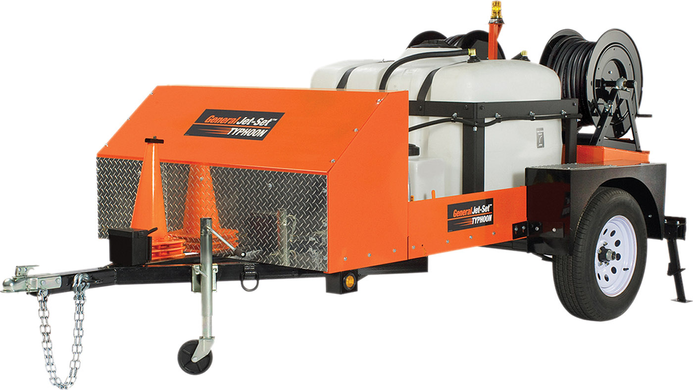 General Pipe Cleaner Typhoon trailer jet