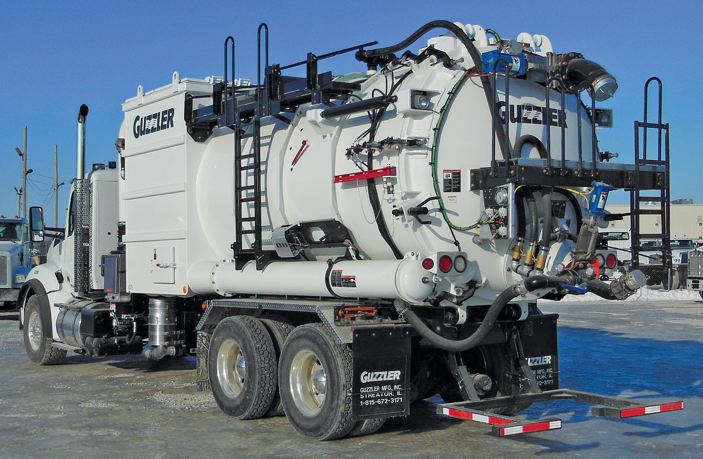 Industrial Vacuum Trucks - Guzzler Mfg. CL dense phase off-load option