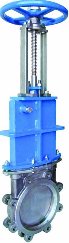Valves - Lined Valve Company bonneted metal-seated knife gate valve