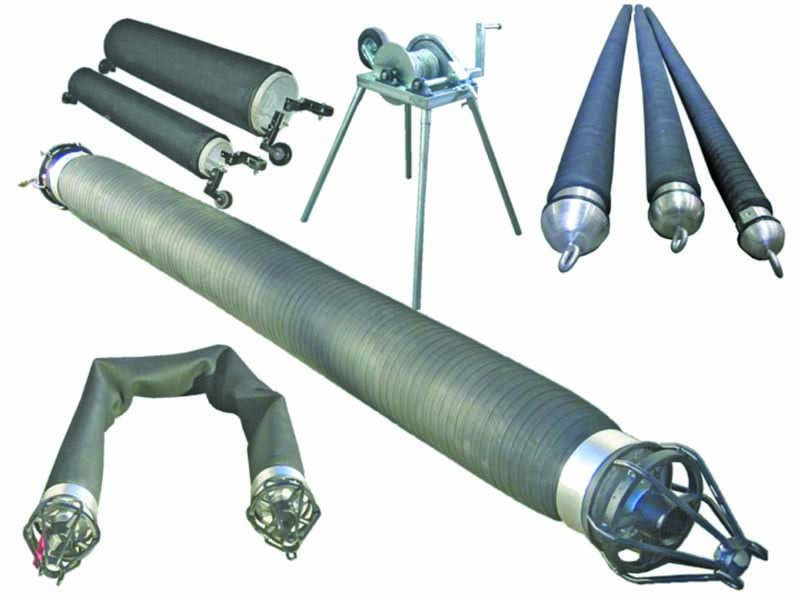 CIPP/Pipe Repair - Flow-through trenchless point repair bladders