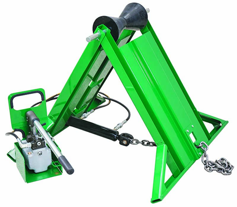 McElroy hydraulically adjustable pipe stand