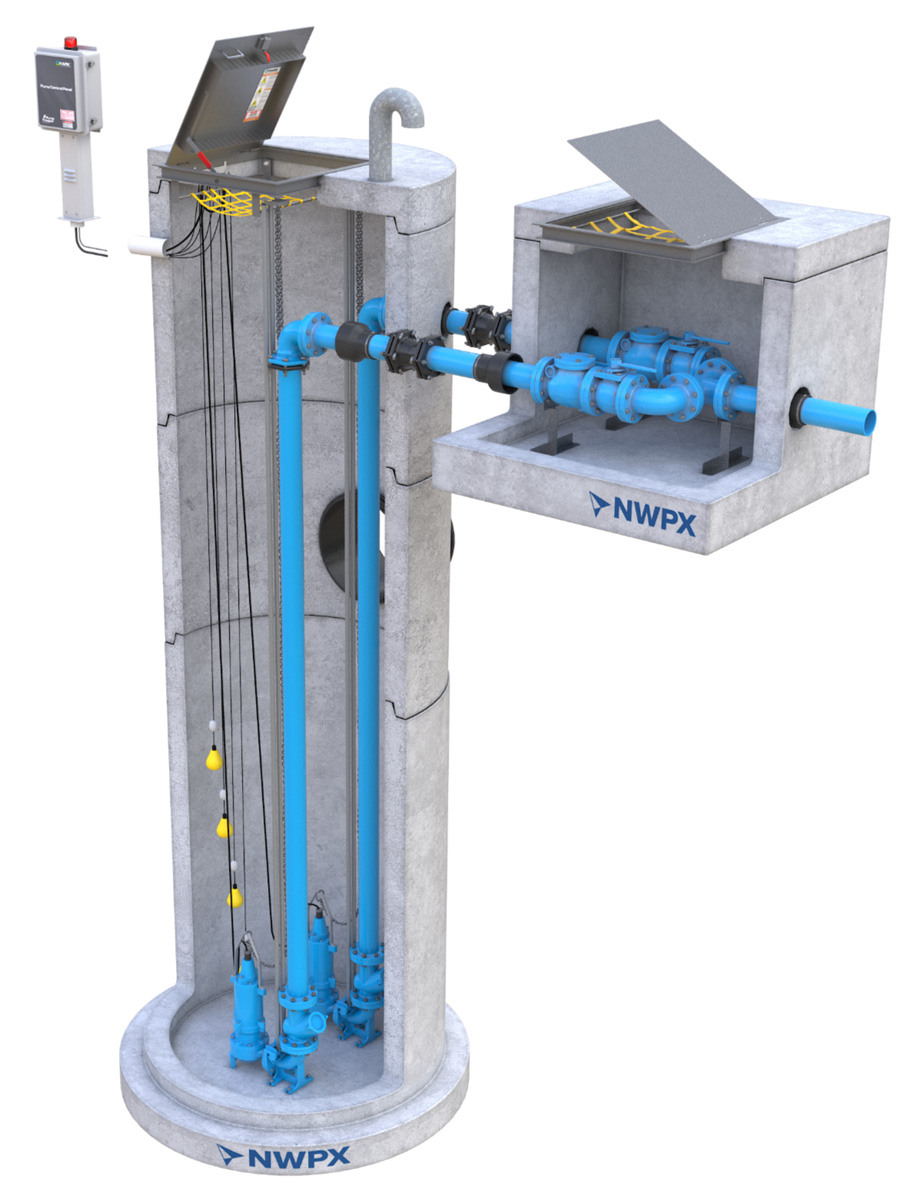 Nwpx pumptrooper packaged pump lift station