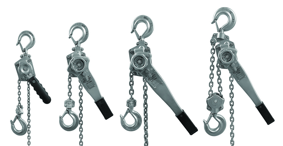 Oz stainless steel lever hoist lineup