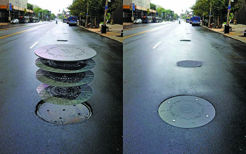 Plate Locks polypropylene manhole cover