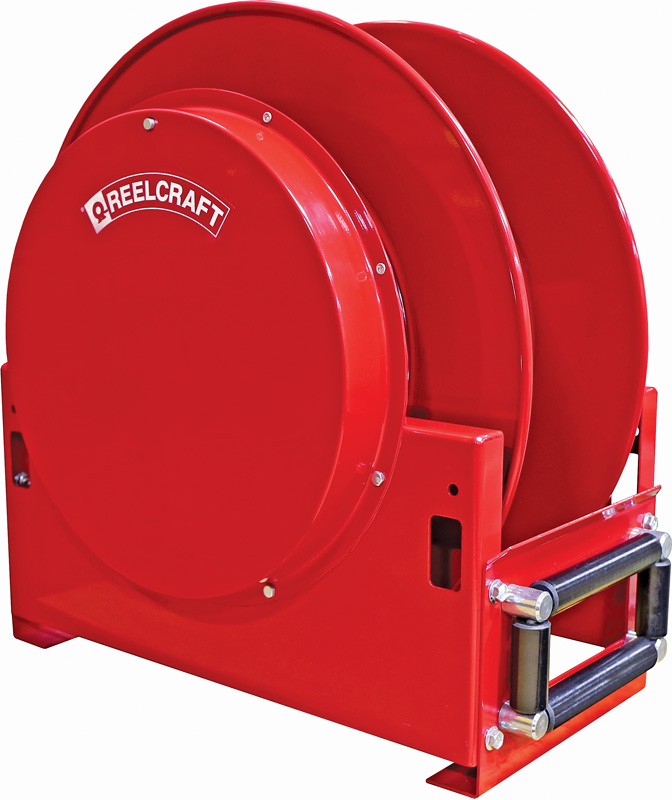 Reelcraft’s spring-retractable high-capacity hose reels