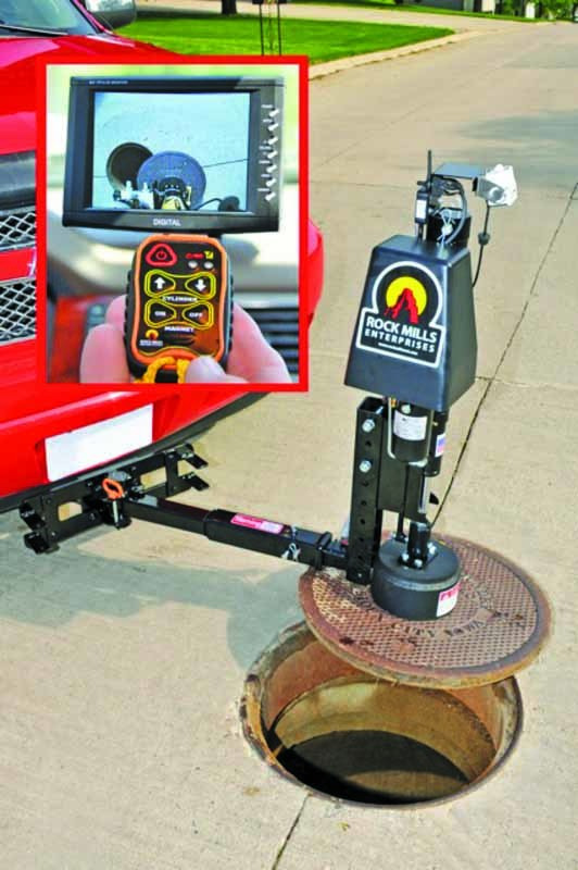 Rock Mills Enterprises manhole cover, drainage grate remover