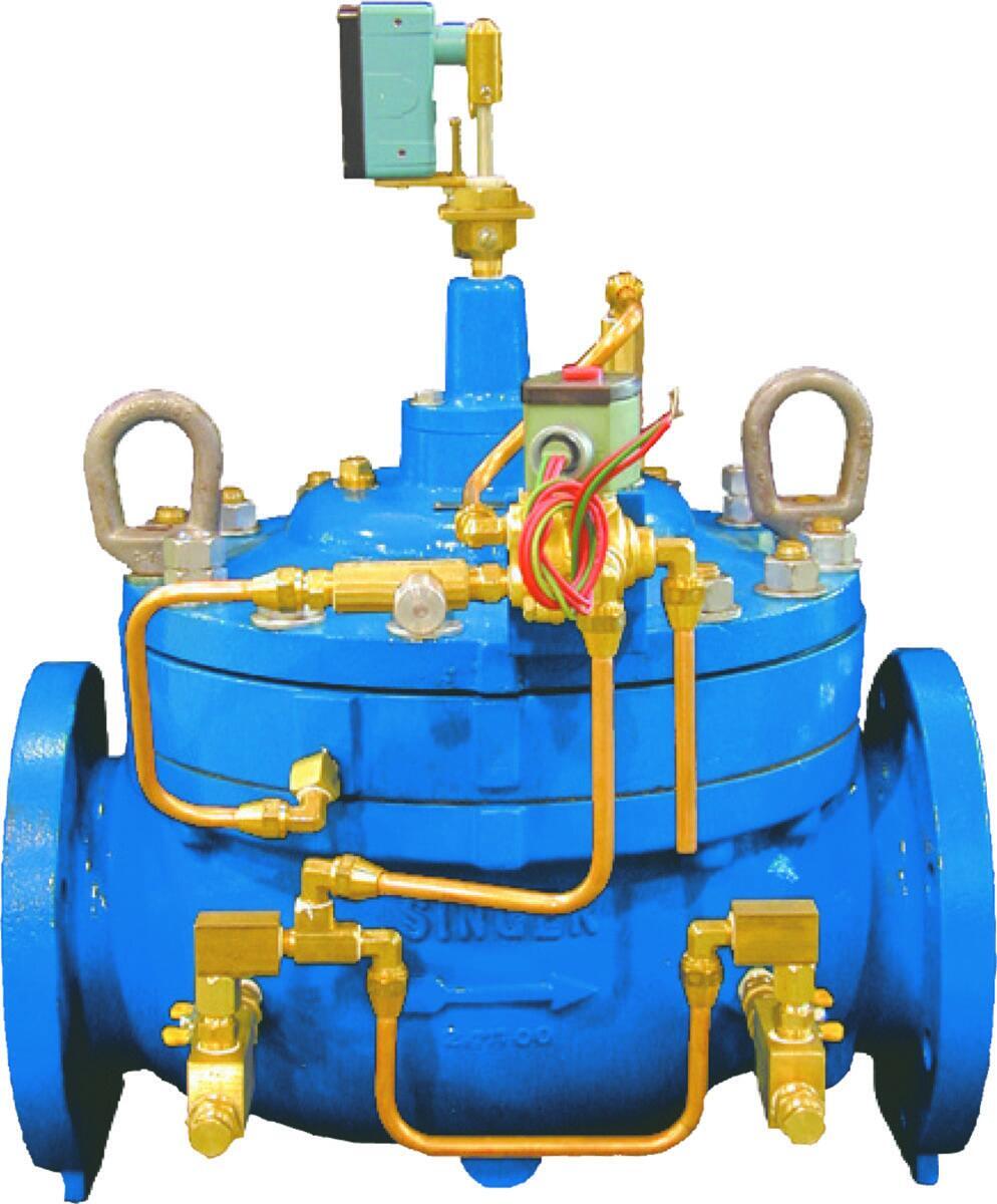 Singer booster pump control valve
