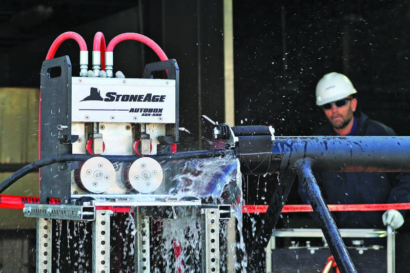 StoneAge hands-free hose handling system