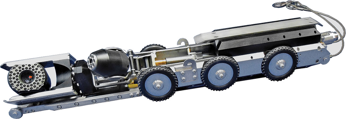 Subsite electronics lateral mainline inspection system