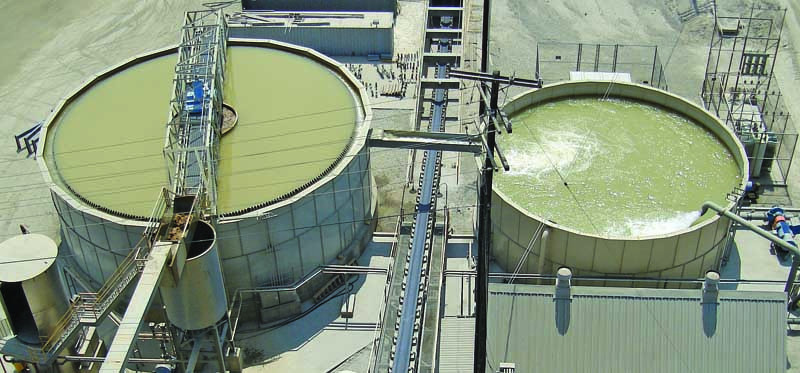 Pretreatment - Bolted steel storage tank