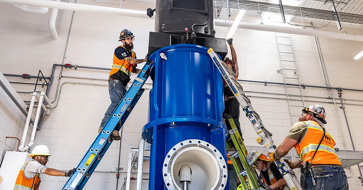 Vertical Turbine Pump Installed in New… | Municipal Sewer and Water