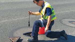 Acoustic Sensors Are Attached To The Outside Of The Pipe To Conduct Condition Assessment Measurements And Listen For The Presence Of Leaks