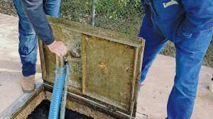 At The Deer Haven Lift Station In Llano County Texas Tim Webb Operations Manager Left With Art Savage From Landia