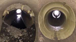 Before after point repair of failing culvert