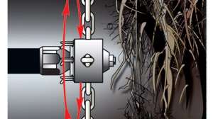 Chain saw nozzle illustration