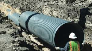 Large pipe for stormwater management