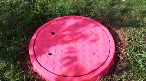 Pink Manhole Cover
