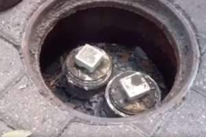 Plumber pipe cover acrobatics