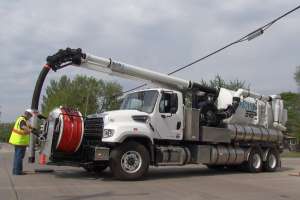 Vactor sewer cleaning