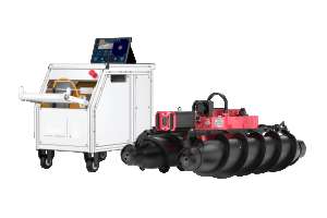 Fiberscope floating pipe inspection robot