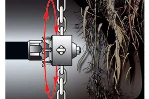 Chain saw nozzle illustration