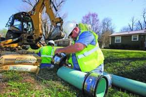 Utility Wipes Out Sanitary Overflows