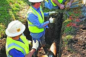 Utility Wipes Out Sanitary Overflows