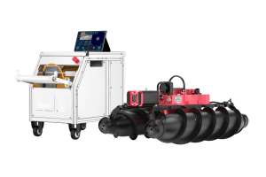 Fiberscope floating pipe inspection robot