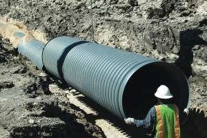 Large pipe for stormwater management