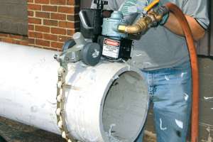 RCB safely cuts and bevels pipe in one pass