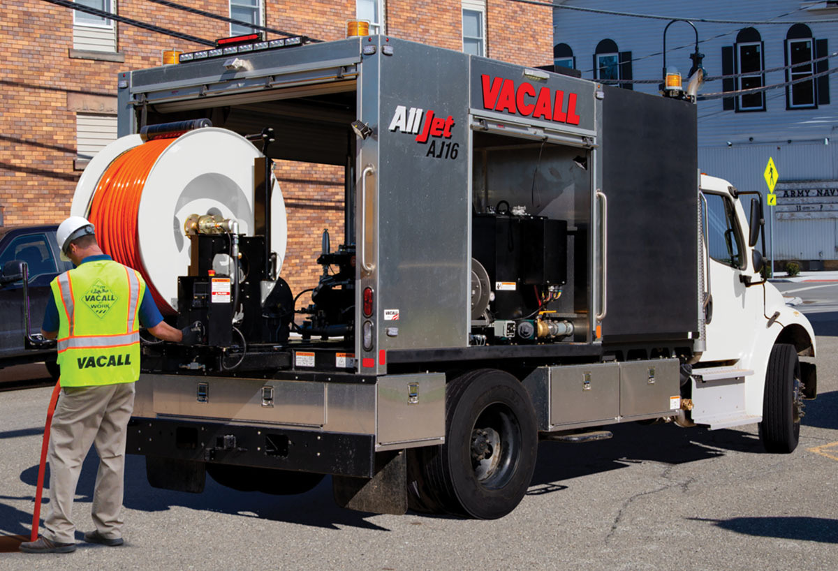 Vacall AllJet truck-mounted jetter