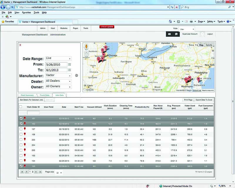 Software - Vactor Manufacturing VactorTRAK