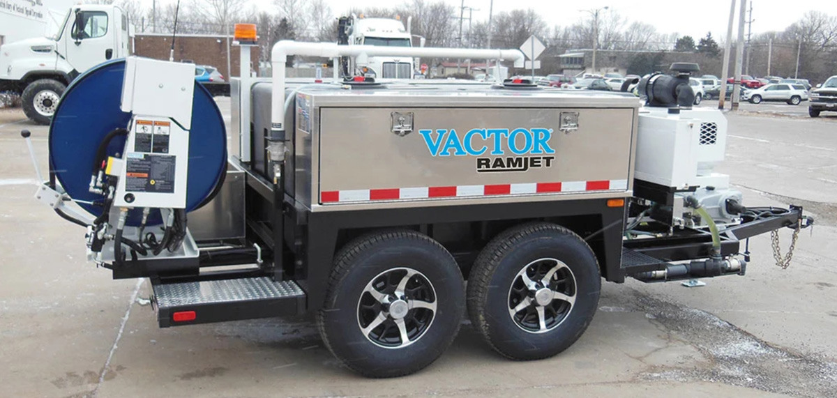 Vactor ramjet trailer and skid mounted sewer jetters