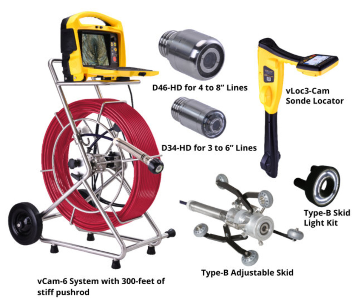Vivax metrotech vcam small diameter mainline inspection products