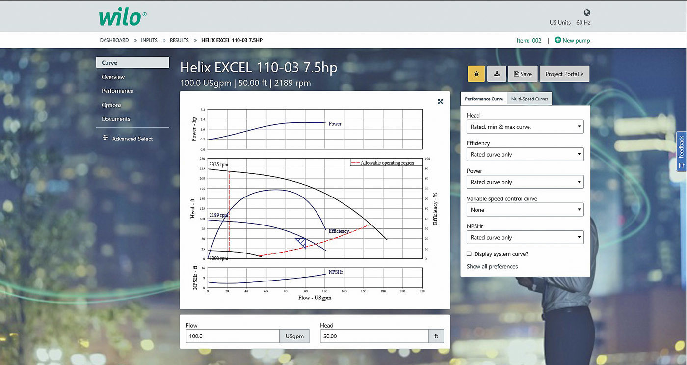 Wilo USA Selector selection software